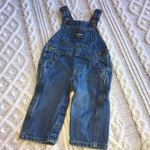 OshKosh B’Gosh Overalls Denim 100% Cotton Sz 6 Mo